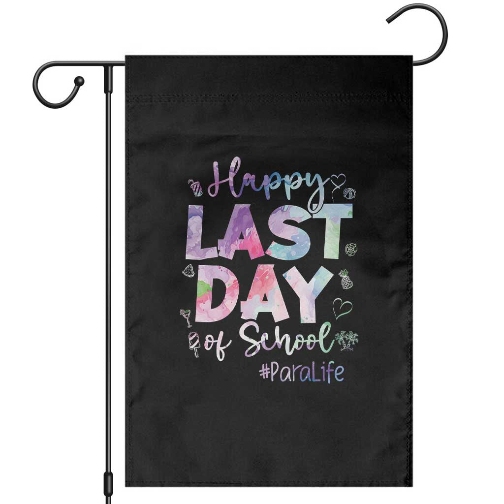 Para Life Beach Mode Garden Flag Funny Last Day of School Summer Vacation Gift TS01 Black Print Your Wear