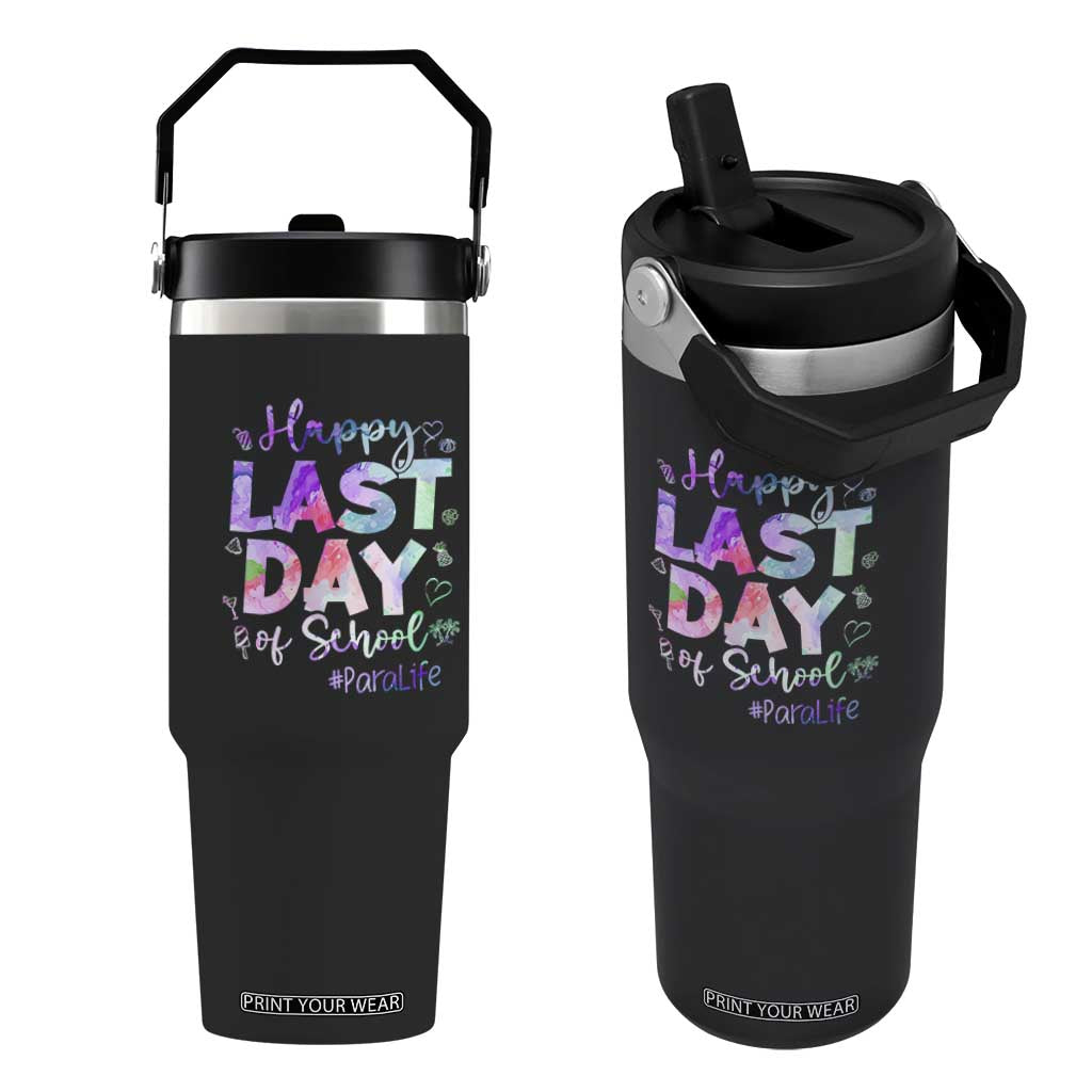Para Life Beach Mode Flip Straw Tumbler Funny Last Day of School Summer Vacation Gift