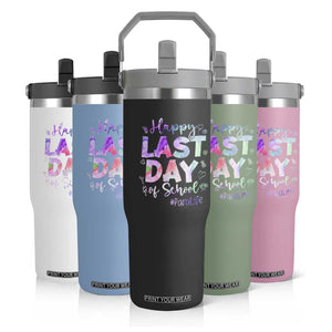 Para Life Beach Mode Flip Straw Tumbler Funny Last Day of School Summer Vacation Gift