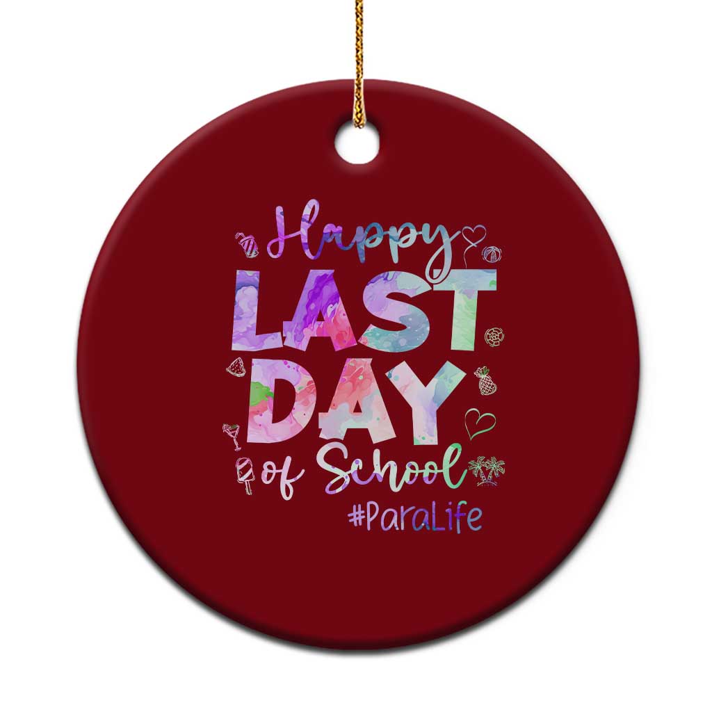Para Life Beach Mode Ceramic Ornament Funny Last Day of School Summer Vacation Gift TS01 1pc Red Print Your Wear