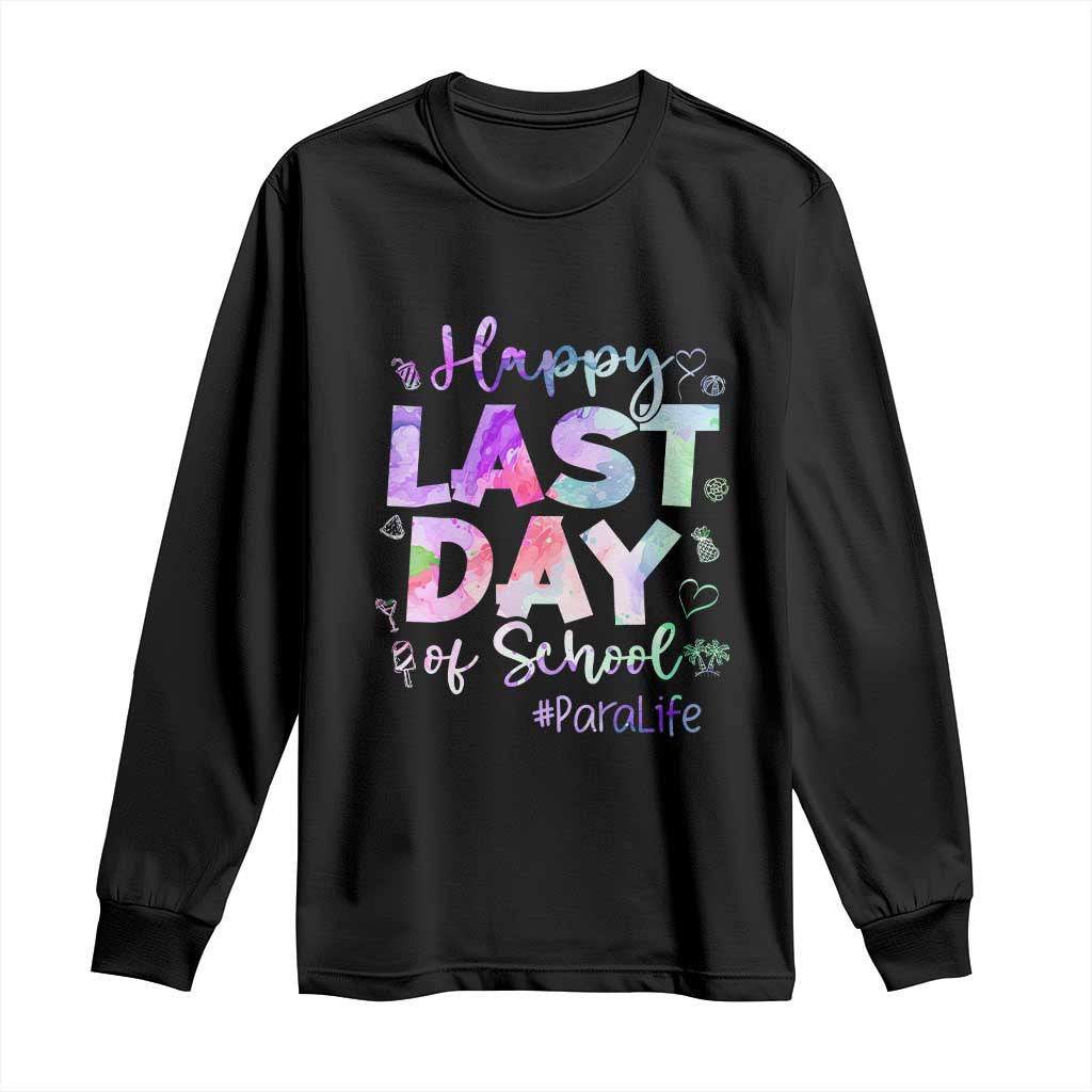 Para Life Beach Mode Long Sleeve Shirt Funny Last Day of School Summer Vacation Gift