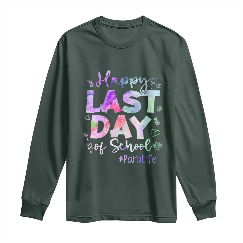 Para Life Beach Mode Long Sleeve Shirt Funny Last Day of School Summer Vacation Gift