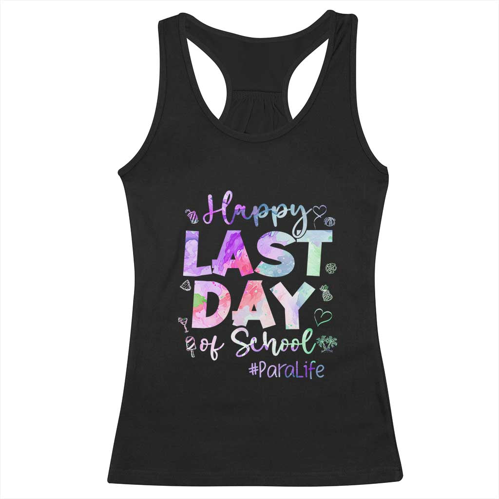 Para Life Beach Mode Racerback Tank Top Funny Last Day of School Summer Vacation Gift TS01 Black Print Your Wear