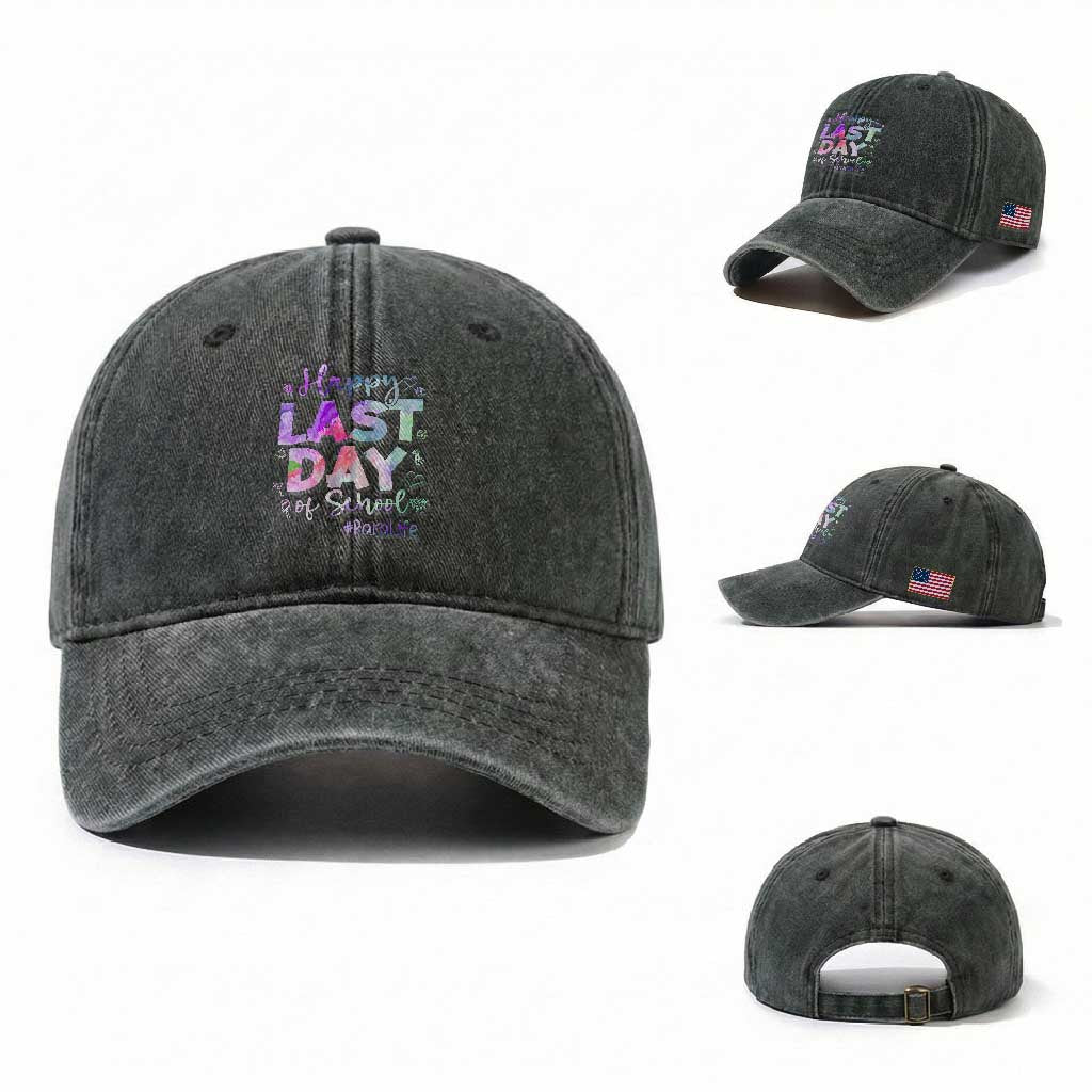 Para Life Beach Mode Washed Cotton Baseball Cap Funny Last Day of School Summer Vacation Gift