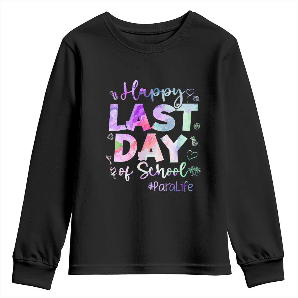 Para Life Beach Mode Youth Sweatshirt Funny Last Day of School Summer Vacation Gift TS01 Black Print Your Wear