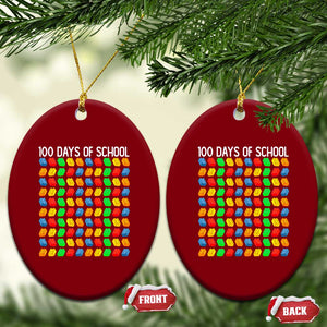 Master Builder 100 Days of School Ceramic Ornament Funny Toy Building Blocks Gift