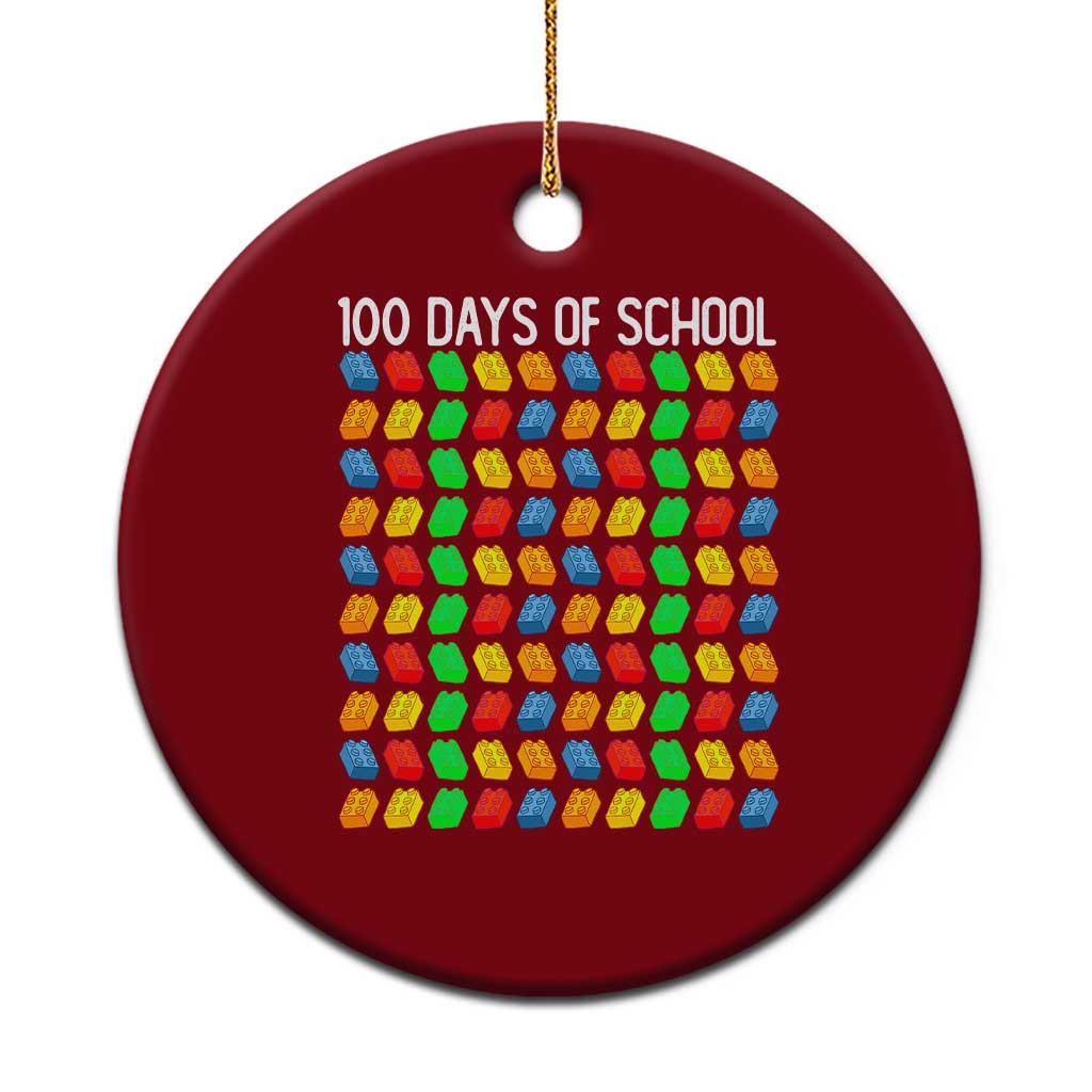 Master Builder 100 Days of School Ceramic Ornament Funny Toy Building Blocks Gift TS01 1pc Red Print Your Wear