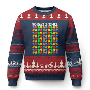 Master Builder 100 Days of School Ugly Christmas Sweater Funny Toy Building Blocks Gift