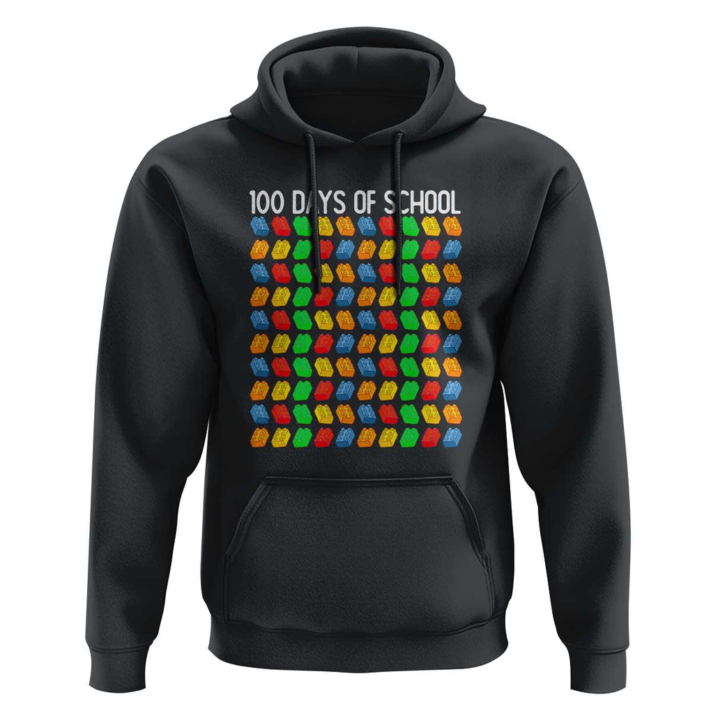 Funny 100 Days of School Hoodie Master Builder Building Blocks TS01 Black Print Your Wear