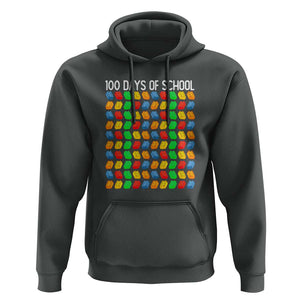 Funny 100 Days of School Hoodie Master Builder Building Blocks TS01 Dark Heather Print Your Wear