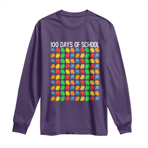 Master Builder 100 Days of School Long Sleeve Shirt Funny Toy Building Blocks Gift