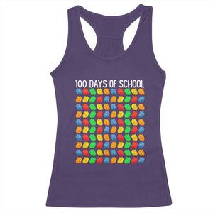 Master Builder 100 Days of School Racerback Tank Top Funny Toy Building Blocks Gift