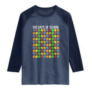 Master Builder 100 Days of School Raglan Shirt Funny Toy Building Blocks Gift