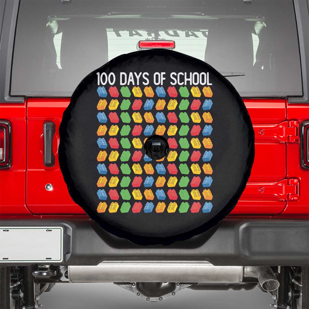 Master Builder 100 Days of School Spare Tire Cover Funny Toy Building Blocks Gift