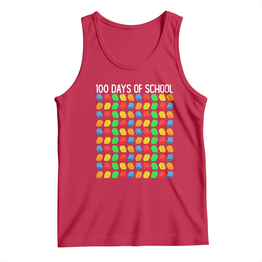 Master Builder 100 Days of School Tank Top Funny Toy Building Blocks Gift