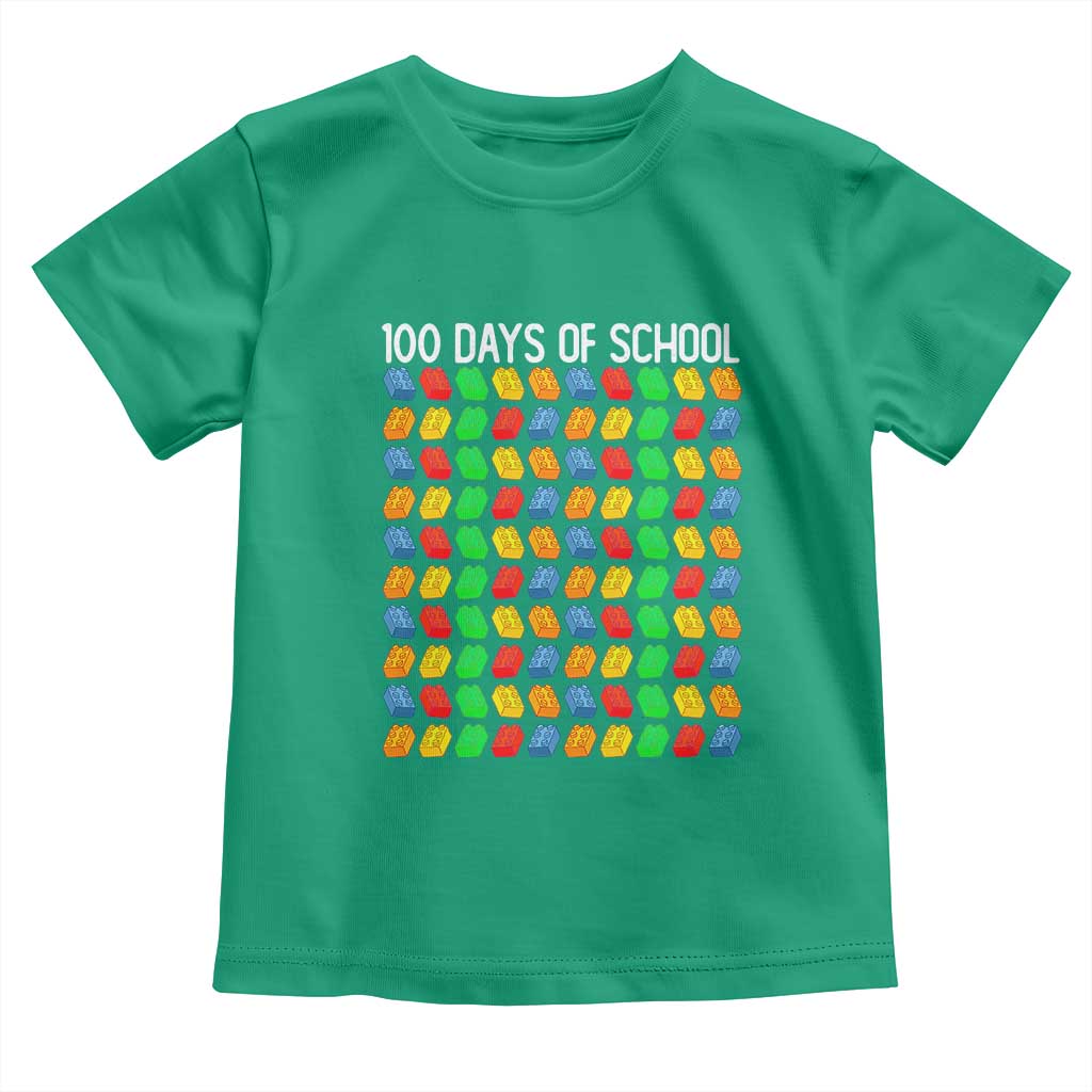 Master Builder 100 Days of School Toddler T Shirt Funny Toy Building Blocks Gift
