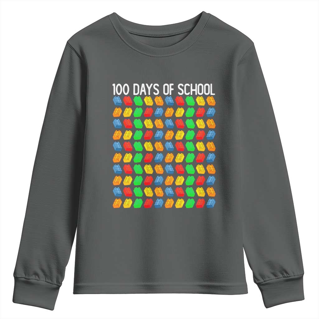 Master Builder 100 Days of School Youth Sweatshirt Funny Toy Building Blocks Gift