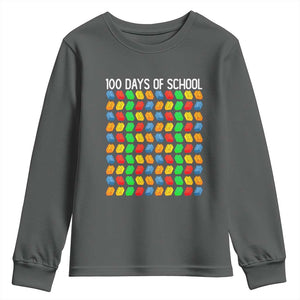 Master Builder 100 Days of School Youth Sweatshirt Funny Toy Building Blocks Gift