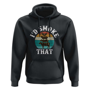 Funny Retro BBQ Party Smoker Chef Dad Gift - I'd Smoke That Hoodie TS01 Black Print Your Wear