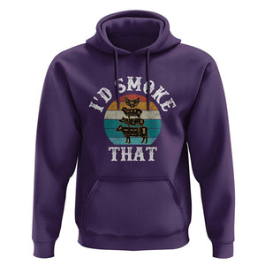 Funny Retro BBQ Party Smoker Chef Dad Gift - I'd Smoke That Hoodie TS01 Purple Print Your Wear