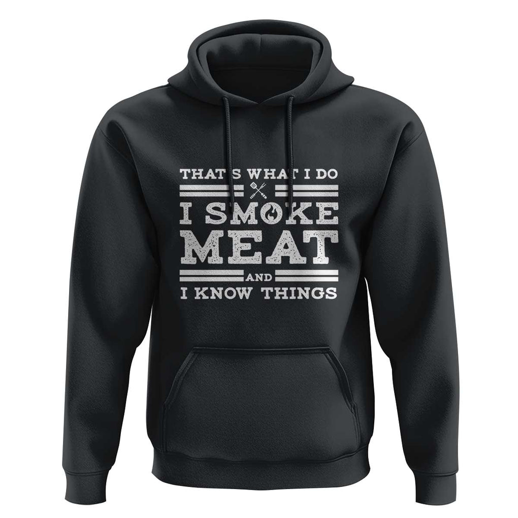 Funny Pitmaster Hoodie I Smoke Meat BBQ Smoker Grill Gift TS01 Black Print Your Wear