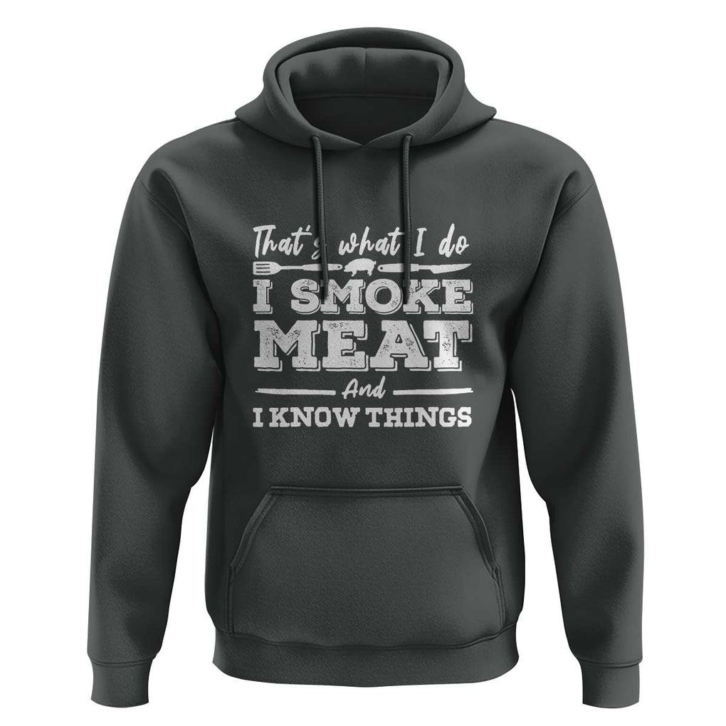I'd Smoke That - Funny Meat BBQ Season Smoker & Grilling Hoodie TS01 Dark Heather Print Your Wear