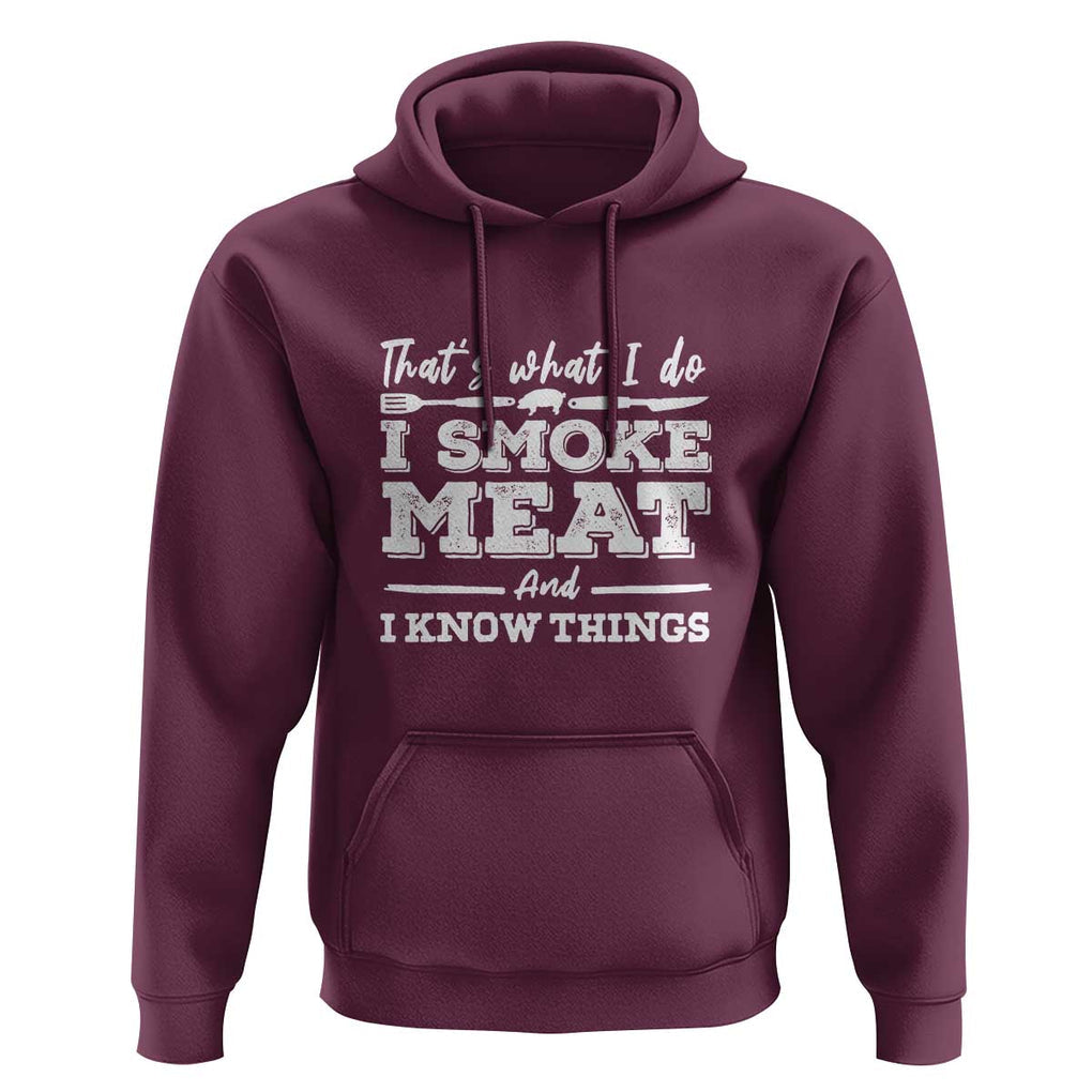 I'd Smoke That - Funny Meat BBQ Season Smoker & Grilling Hoodie TS01 Maroon Print Your Wear