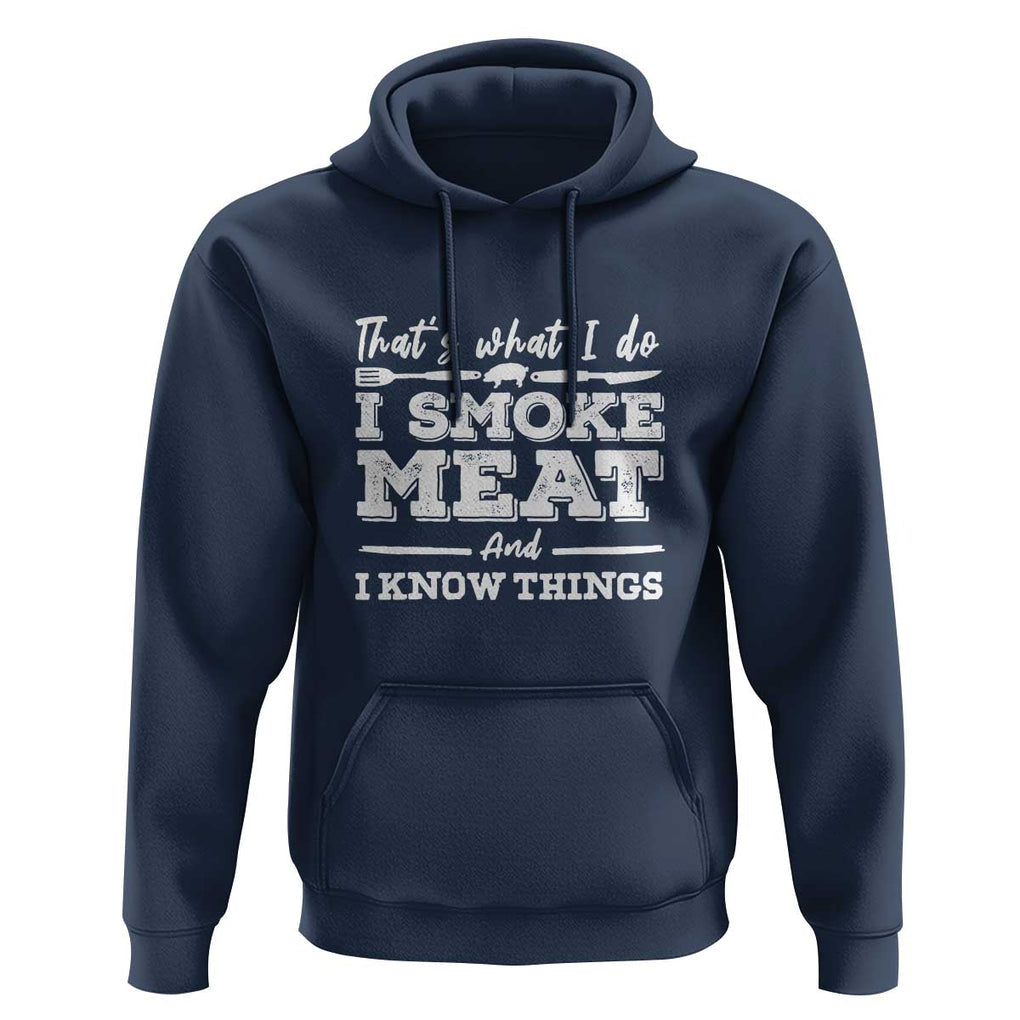 I'd Smoke That - Funny Meat BBQ Season Smoker & Grilling Hoodie TS01 Navy Print Your Wear