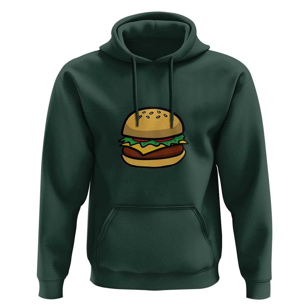 Hamburger Cheese BBQ Hoodie Cheeseburger Emoticon TS01 Dark Forest Green Print Your Wear