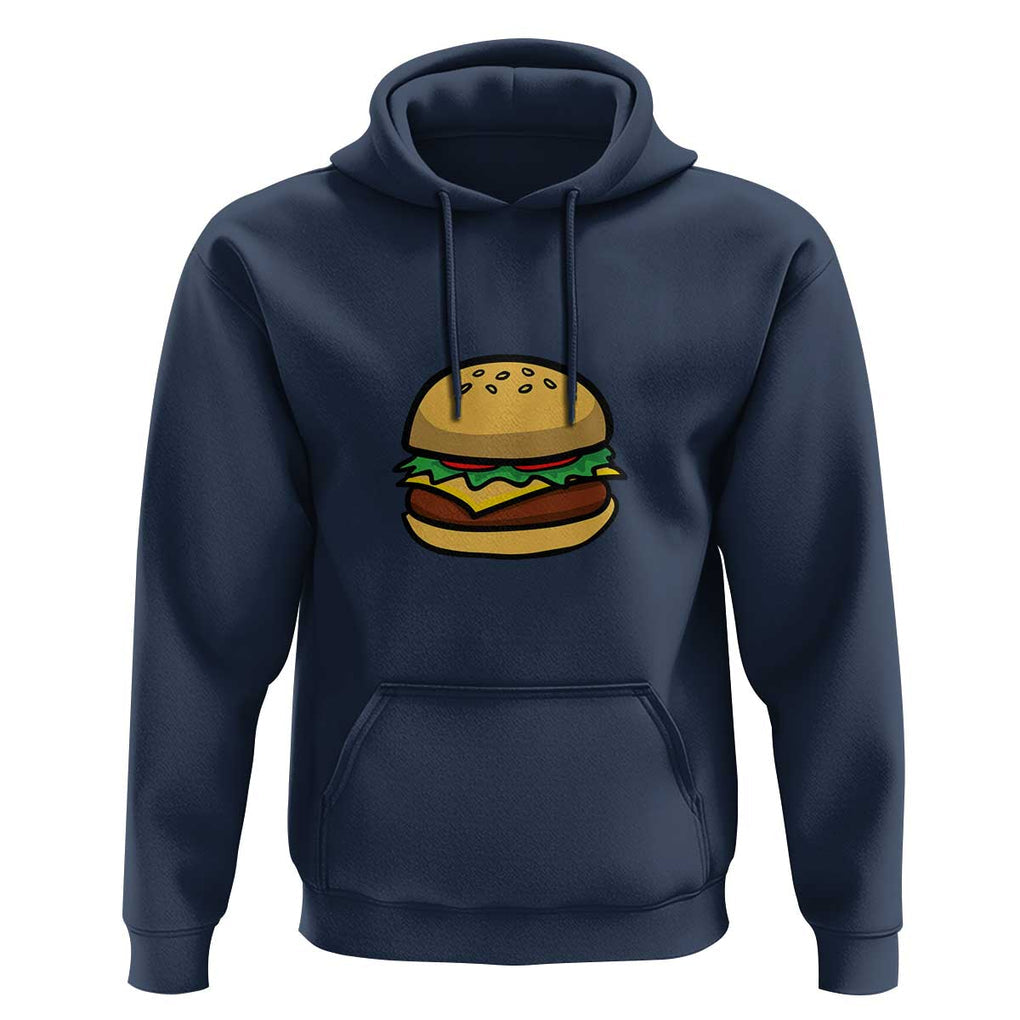 Hamburger Cheese BBQ Hoodie Cheeseburger Emoticon TS01 Navy Print Your Wear