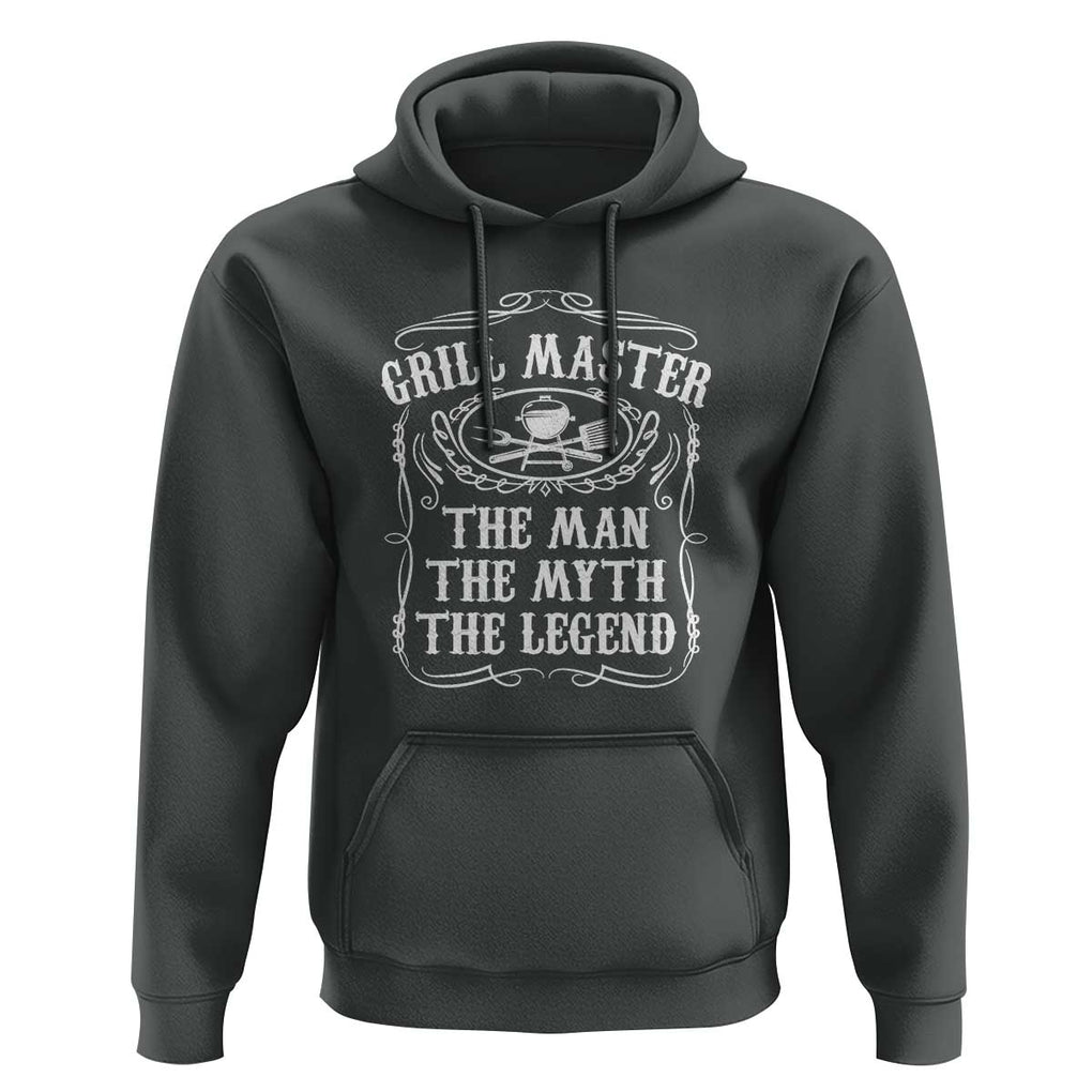 Master Legend BBQ Smoker Hoodie Grilling Enthusiast Gift, Funny BBQ Tee, Comfortable Cotton TS01 Dark Heather Print Your Wear