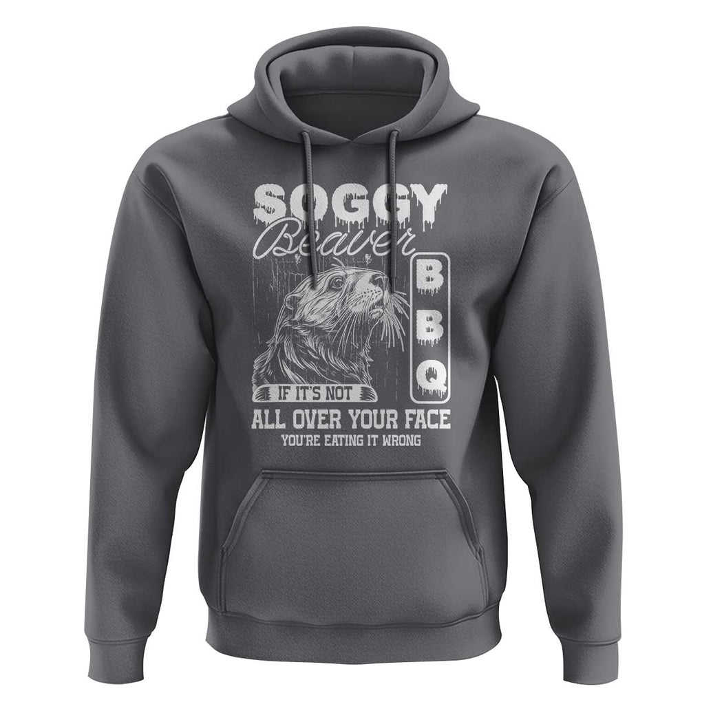 Soggy Beaver Funny BBQ Hoodie Humorous Eating Design, Comfortable Cotton Tee, Unique Gift TS01 Charcoal Print Your Wear
