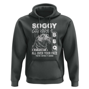 Soggy Beaver Funny BBQ Hoodie Humorous Eating Design, Comfortable Cotton Tee, Unique Gift TS01 Dark Heather Print Your Wear