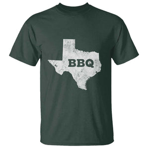Vintage Retro Texas BBQ T Shirt State Pride Barbecue Graphic, Soft Cotton Tee, Classic Design TS01 Dark Forest Green Print Your Wear