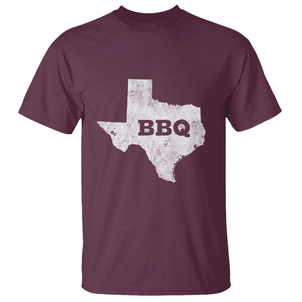Vintage Retro Texas BBQ T Shirt State Pride Barbecue Graphic, Soft Cotton Tee, Classic Design TS01 Maroon Print Your Wear