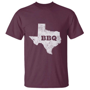 Vintage Retro Texas BBQ T Shirt State Pride Barbecue Graphic, Soft Cotton Tee, Classic Design TS01 Maroon Print Your Wear