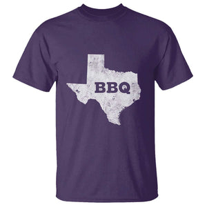 Vintage Retro Texas BBQ T Shirt State Pride Barbecue Graphic, Soft Cotton Tee, Classic Design TS01 Purple Print Your Wear