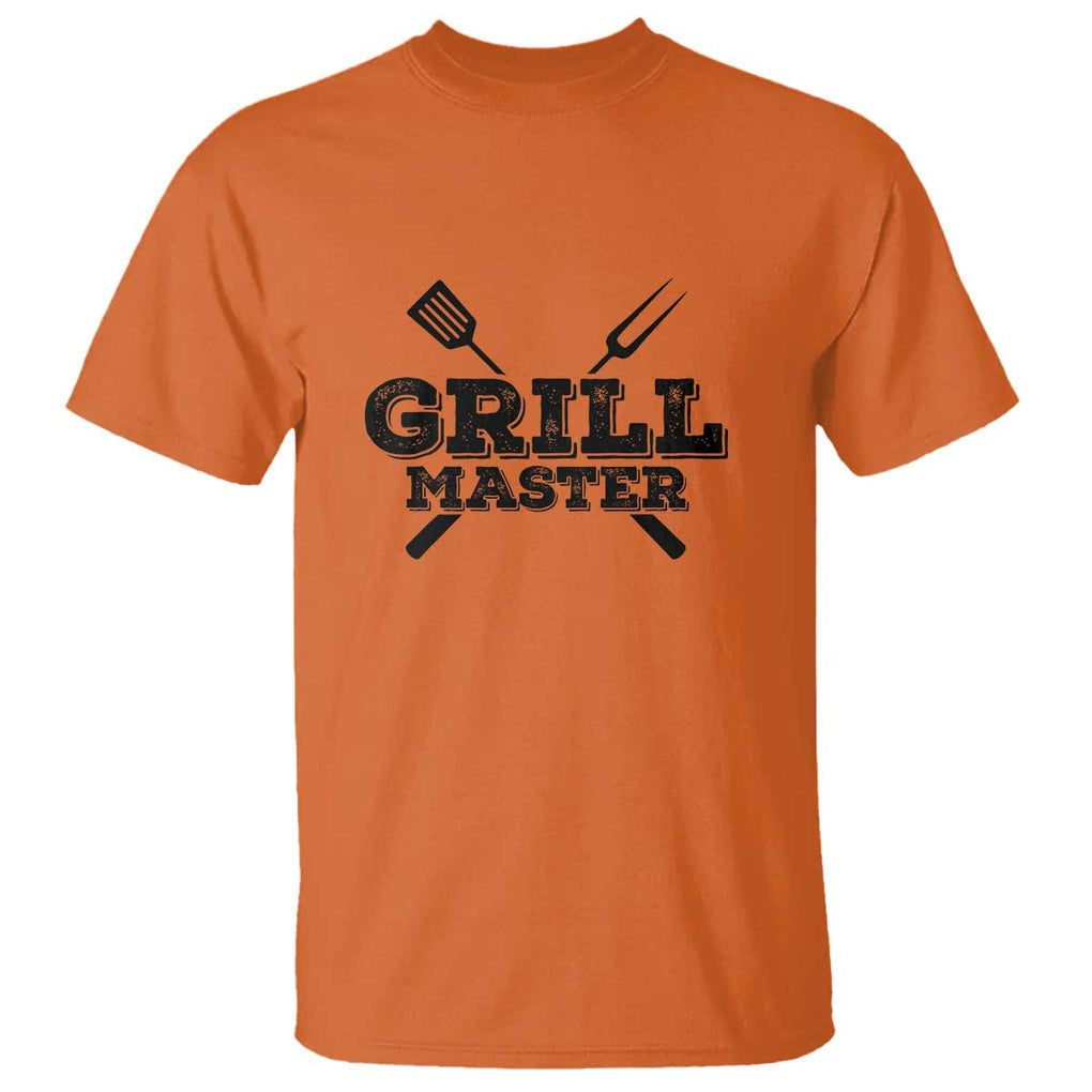 Grill Master BBQ Smoker T Shirt Barbecue Grilling Tee, Perfect for BBQ Enthusiasts, Comfortable Cotton TS01 Orange Print Your Wear