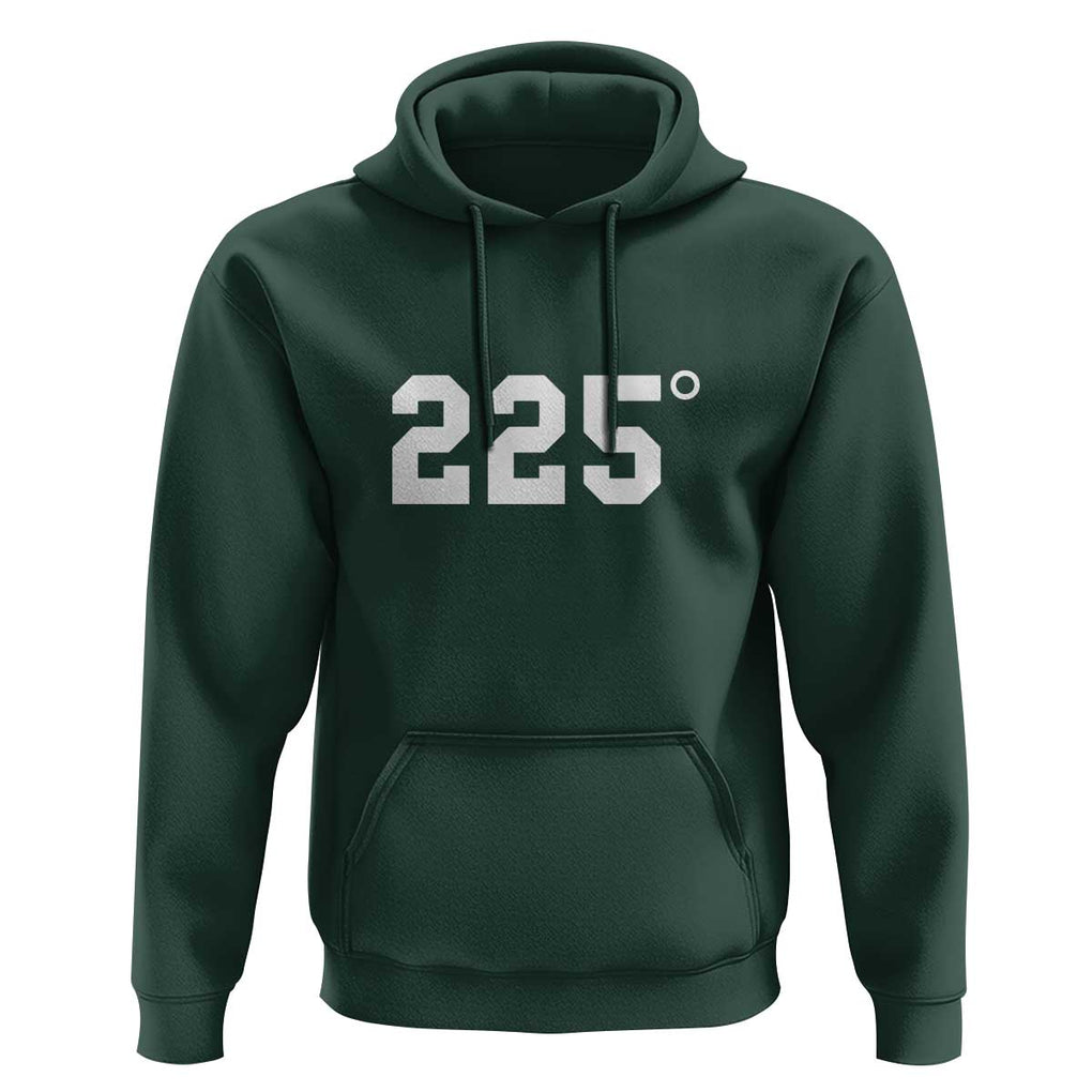 225 Degrees BBQ Hoodie Grilling and Smoking Meat Tee, Barbecue Enthusiast Gift TS01 Dark Forest Green Print Your Wear