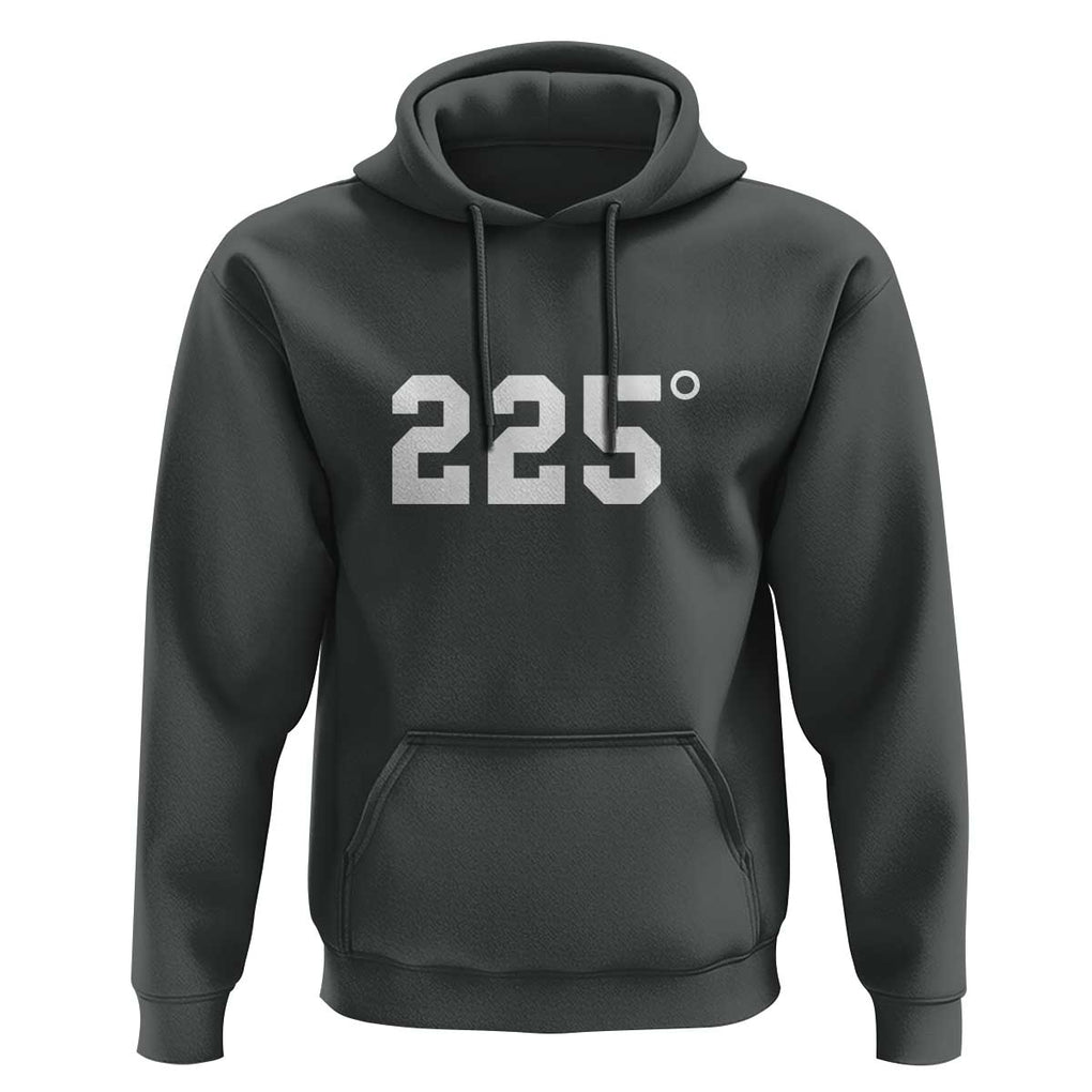 225 Degrees BBQ Hoodie Grilling and Smoking Meat Tee, Barbecue Enthusiast Gift TS01 Dark Heather Print Your Wear