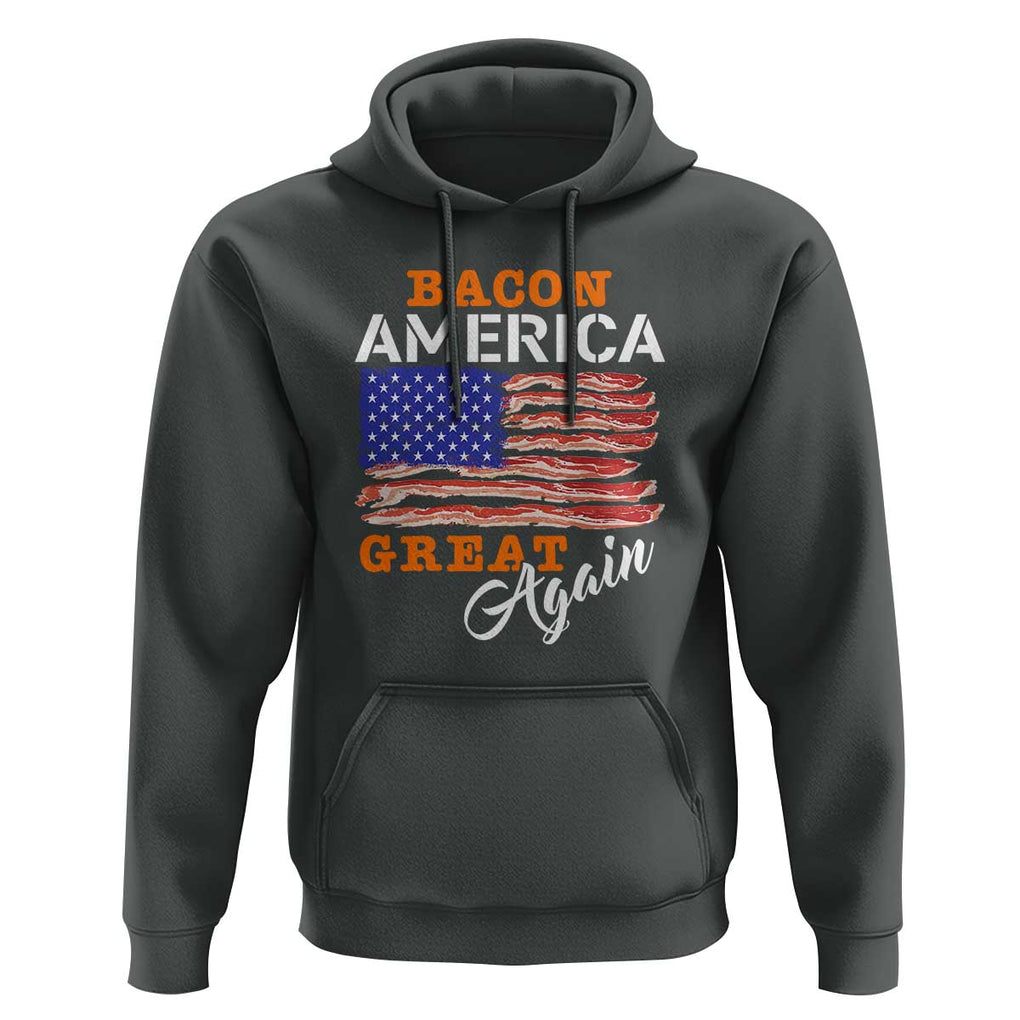 2024 BBQ Hoodie Bacon America Great AgainFunny Barbecue TS01 Dark Heather Print Your Wear