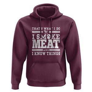 Funny Pitmaster BBQ Hoodie I Smoke Meat Smoker Grill Gift TS01 Maroon Print Your Wear