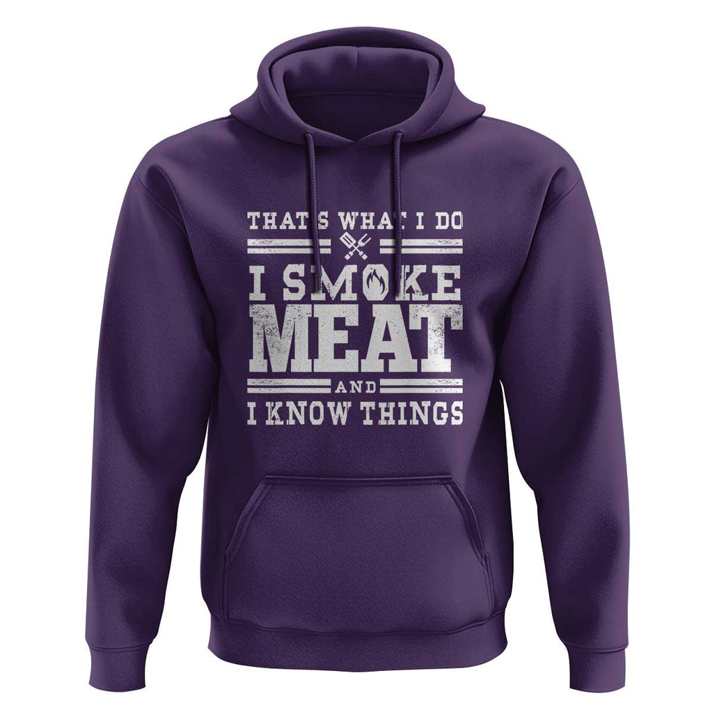 Funny Pitmaster BBQ Hoodie I Smoke Meat Smoker Grill Gift TS01 Purple Print Your Wear