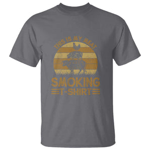 Funny Meat Smoking T Shirt BBQ Barbeque Dad Gift TS01 Charcoal Print Your Wear