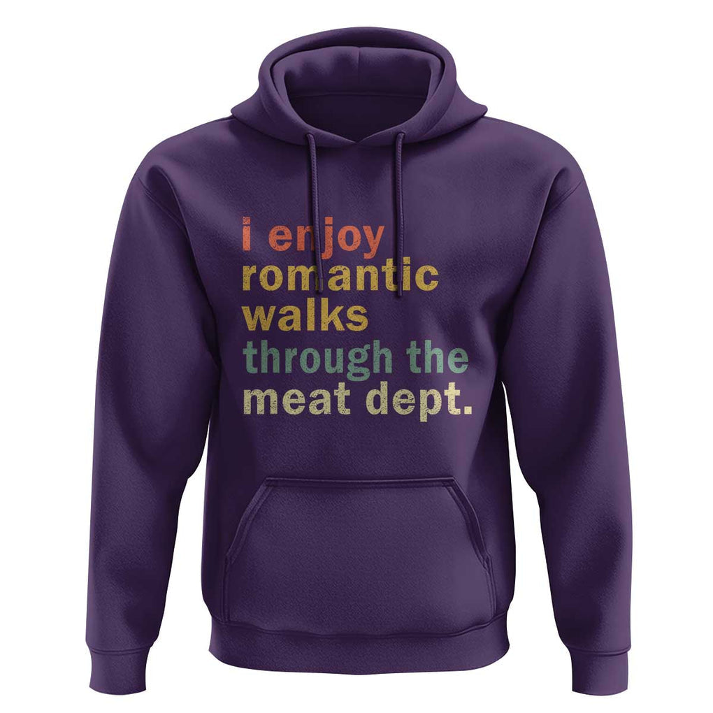 Romantic Walks to the Meat Dept Hoodie Funny BBQ Meat Smoking Gift TS01 Purple Print Your Wear