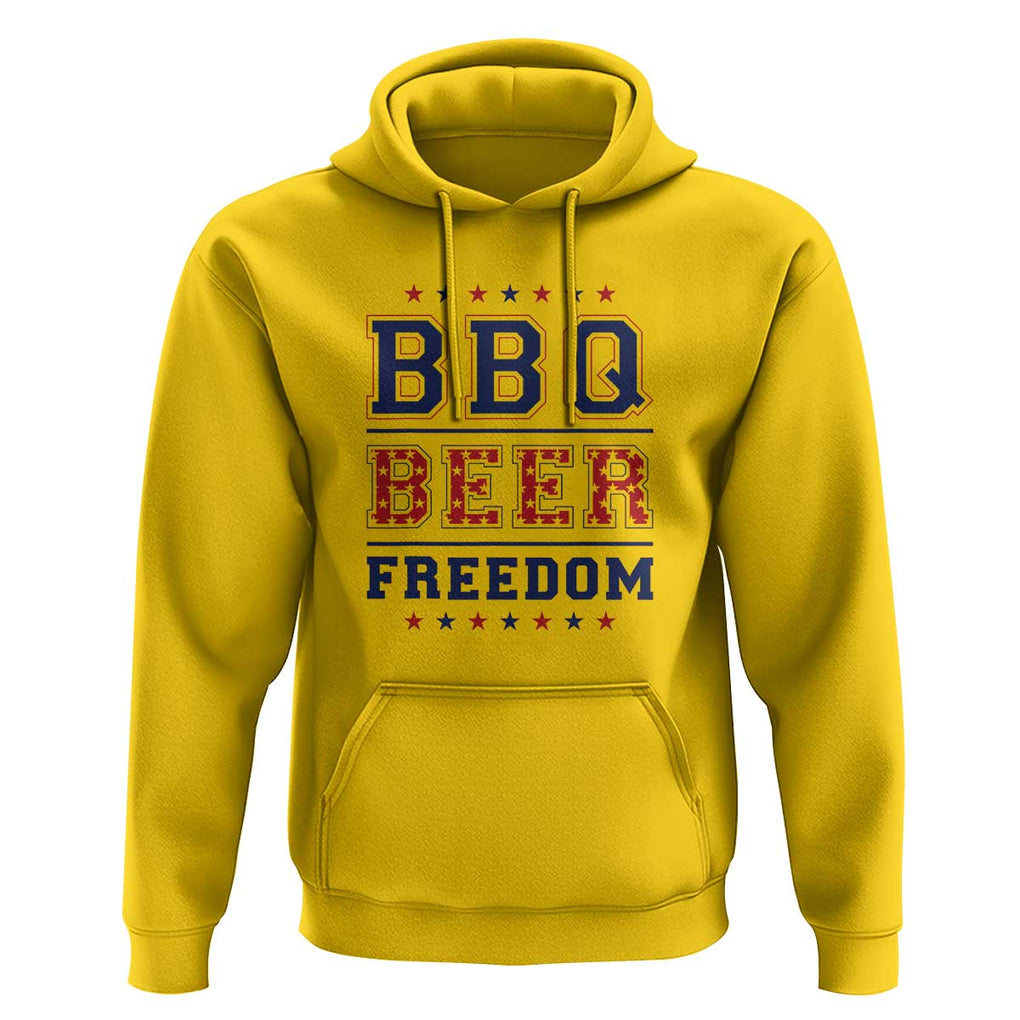 Patriotic BBQ Hoodie Beer, Freedom, and BBQ Design TS01 Daisy Print Your Wear
