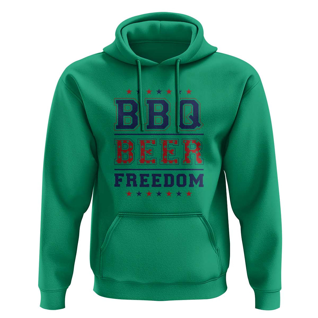 Patriotic BBQ Hoodie Beer, Freedom, and BBQ Design TS01 Irish Green Print Your Wear