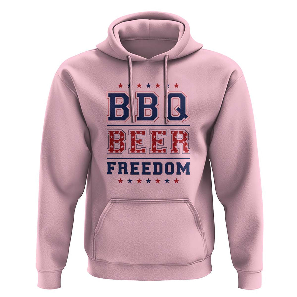 Patriotic BBQ Hoodie Beer, Freedom, and BBQ Design TS01 Light Pink Print Your Wear