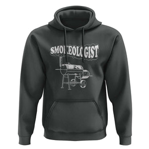 Smokeologist Hoodie Funny Pitmaster BBQ Smoker Grilling Gift TS01 Dark Heather Print Your Wear