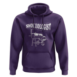 Smokeologist Hoodie Funny Pitmaster BBQ Smoker Grilling Gift TS01 Purple Print Your Wear